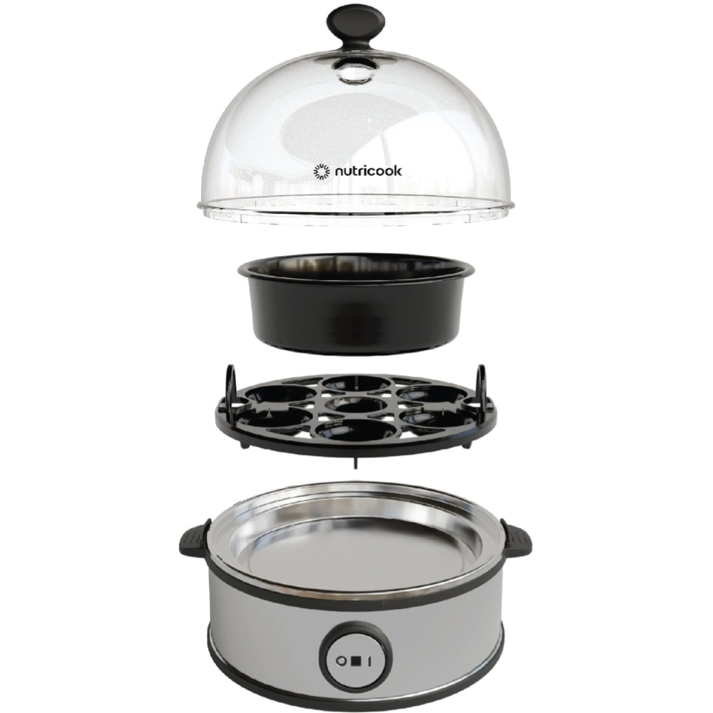 Nutricook Rapid Egg Cooker With Tray Which Holds Upto 7 Eggs, 360w, Stainless Steel, Prepares Soft, Medium, Or Hard-boiled Eggs, Nc-ec360 Nutricook Rapid Egg Cooker With Tray Which Holds Upto 7 Eggs, 360w, Stainless Steel, Prepares Soft, Medium, Or Hard-boiled Eggs, Nc-ec360
