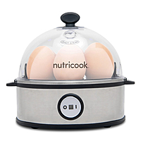 Nutricook Rapid Egg Cooker With Tray Which Holds Upto 7 Eggs, 360w, Stainless Steel, Prepares Soft, Medium, Or Hard-boiled Eggs, Nc-ec360 Nutricook Rapid Egg Cooker With Tray Which Holds Upto 7 Eggs, 360w, Stainless Steel, Prepares Soft, Medium, Or Hard-boiled Eggs, Nc-ec360