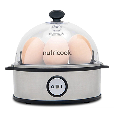 Nutricook Rapid Egg Cooker With Tray Which Holds Upto 7 Eggs, 360w, Stainless Steel, Prepares Soft, Medium, Or Hard-boiled Eggs, Nc-ec360