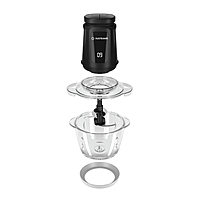 Nutricook Choppi Xl Glass Chopper And Mincer, Durable And Sharp Blades, Anti-slip Ring, Spill-proof, 1.2 L, 500w [black], Nc-ch1200