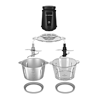 Nutricook Glass & Stainless Steel XXL Chopper and Mincer, 2L Capacity, Pulse & 2-Speed Settings, Durable Stainless Steel Blades, Anti-Slip Base, Easy-to-Use, Black – Model NC-CH2000 Nutricook Glass & Stainless Steel XXL Chopper and Mincer, 2L Capacity, Pulse & 2-Speed Settings, Durable Stainless Steel Blades, Anti-Slip Base, Easy-to-Use, Black – Model NC-CH2000
