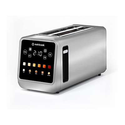 Nutricook 4-Slice Smart Toaster with Touch Screen, 1450W, 6 Browning Levels, Wide Slots for Various Bread Types, Defrost, Reheat & Bagel Functions, Sleek Modern Design – Model NC-TS401
