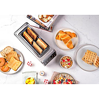 Nutricook 4-Slice Smart Toaster with Touch Screen, 1450W, 6 Browning Levels, Wide Slots for Various Bread Types, Defrost, Reheat & Bagel Functions, Sleek Modern Design – Model NC-TS401 Nutricook 4-Slice Smart Toaster with Touch Screen, 1450W, 6 Browning Levels, Wide Slots for Various Bread Types, Defrost, Reheat & Bagel Functions, Sleek Modern Design – Model NC-TS401