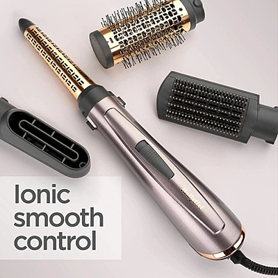 BaByliss AS136SDE Hair Styler 1000W – Powerful Multifunctional Hot Air Brush for Smooth, Voluminous Hair, with Multiple Attachments and Adjustable Settings