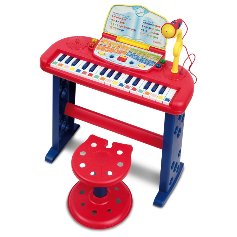 Bontempi Electronic Organ with 2-Piece Keyboard Set – Versatile, Beginner-Friendly Instrument with Multiple Sound Effects and Rhythms