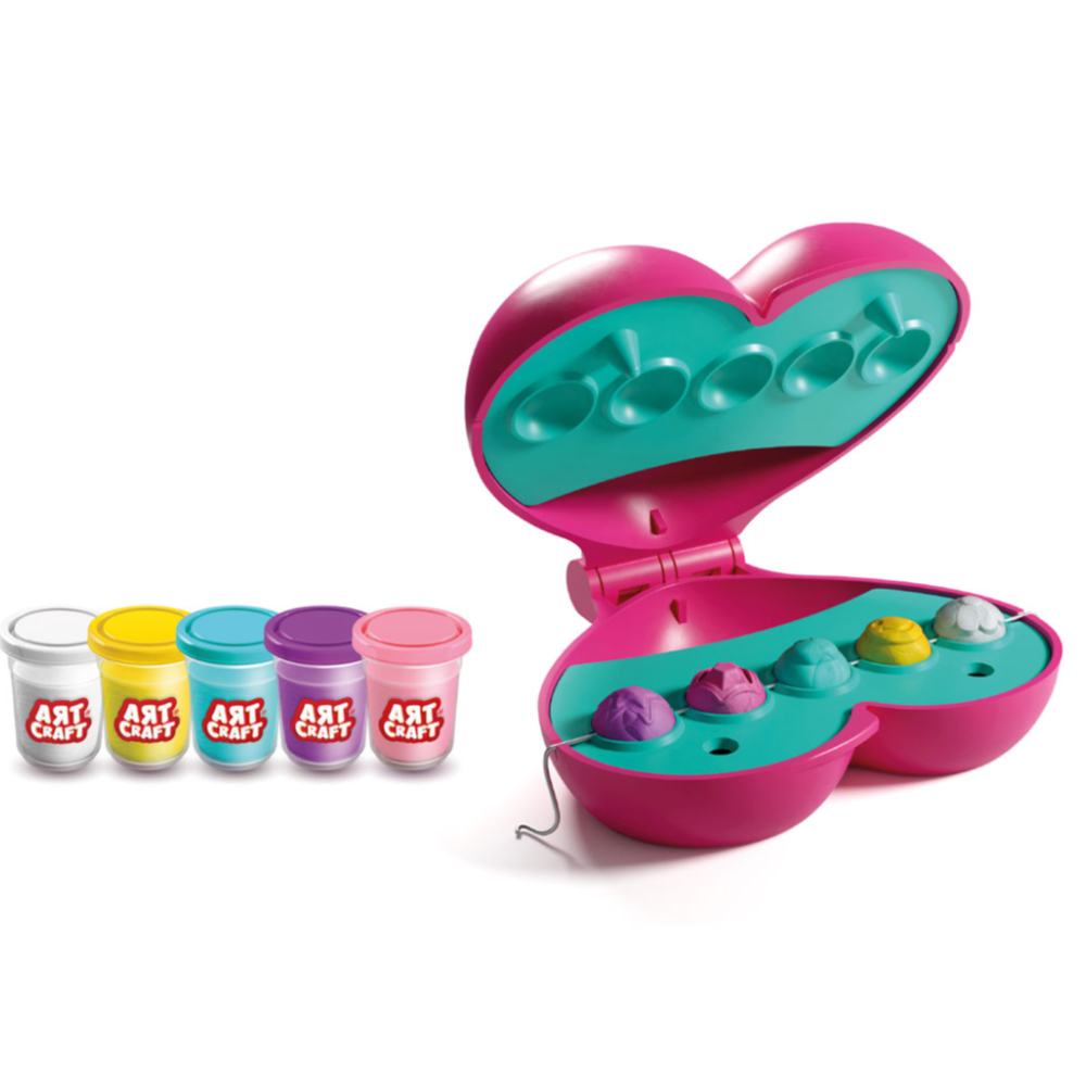 ARTCRAFT Design Jewelry Play Dough Set – Creative 5-Pack (56g Each) Modeling Clay Kit for Kids to Craft Unique and Colorful Accessories ARTCRAFT Design Jewelry Play Dough Set – Creative 5-Pack (56g Each) Modeling Clay Kit for Kids to Craft Unique and Colorful Accessories
