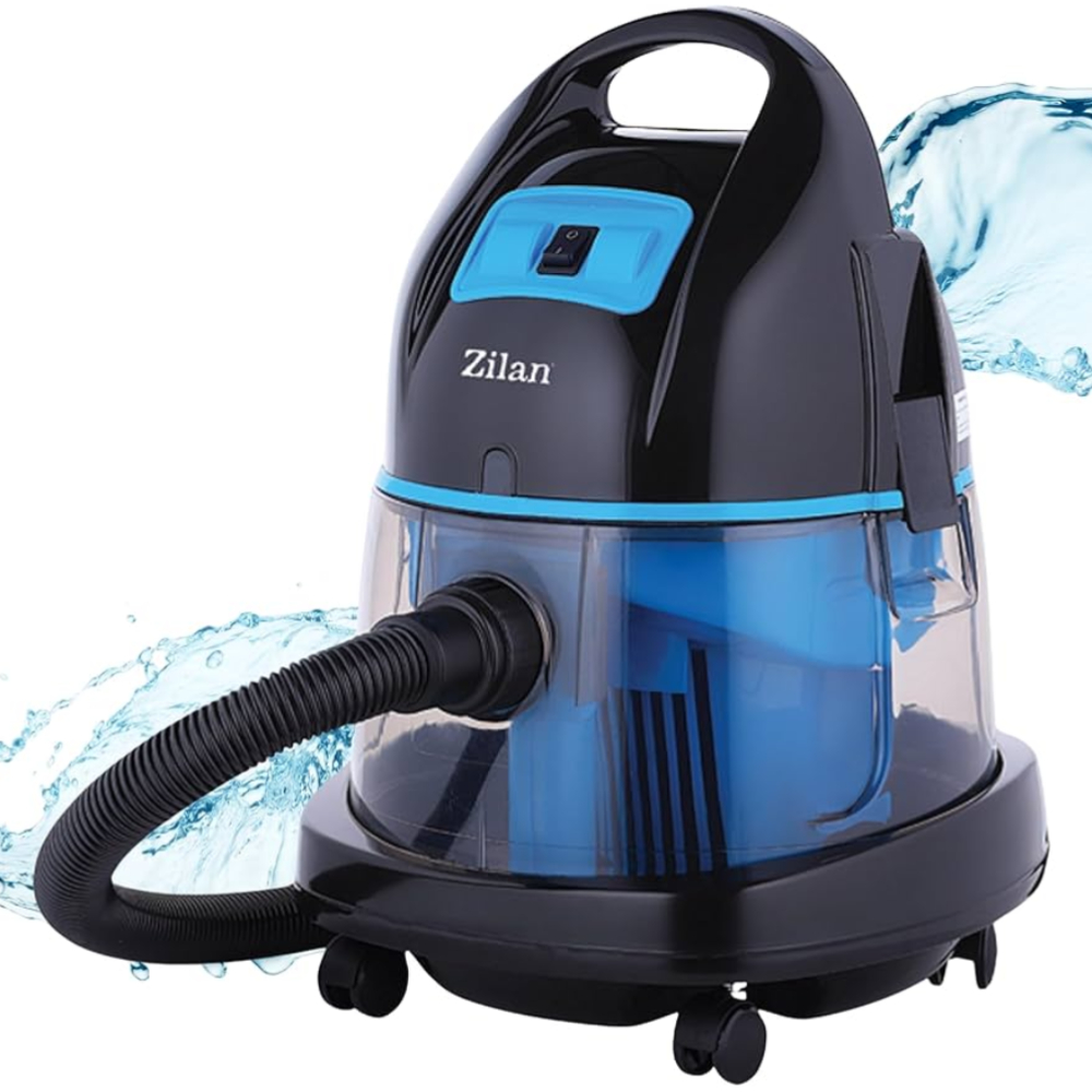 Zilan Electric Vacuum Cleaner Wet and Dry – Powerful 1600-2000W Motor, 8L Water Tank, Blue, ZLN8945BL – Ideal for Home, Office, and Industrial Cleaning