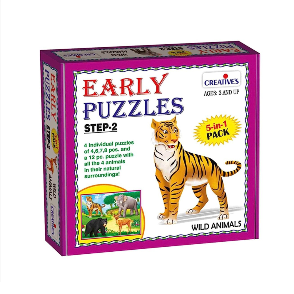 Creative Early Puzzles Step II – Wild Animals – A Fun and Educational Puzzle Set for Toddlers to Explore the Animal Kingdom (12 Pieces) Creative Early Puzzles Step II – Wild Animals – A Fun and Educational Puzzle Set for Toddlers to Explore the Animal Kingdom (12 Pieces)