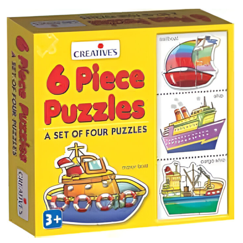 Creative 6-Piece Puzzles: Engaging and Educational Early Learning Puzzle Set for Young Children to Develop Cognitive, Motor, and Problem-Solving Skills