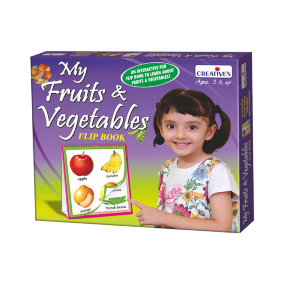 Creative My Fruits & Vegetables Flip Book – A Fun, Interactive Learning Tool to Explore the World of Fruits and Vegetables for Early Learners