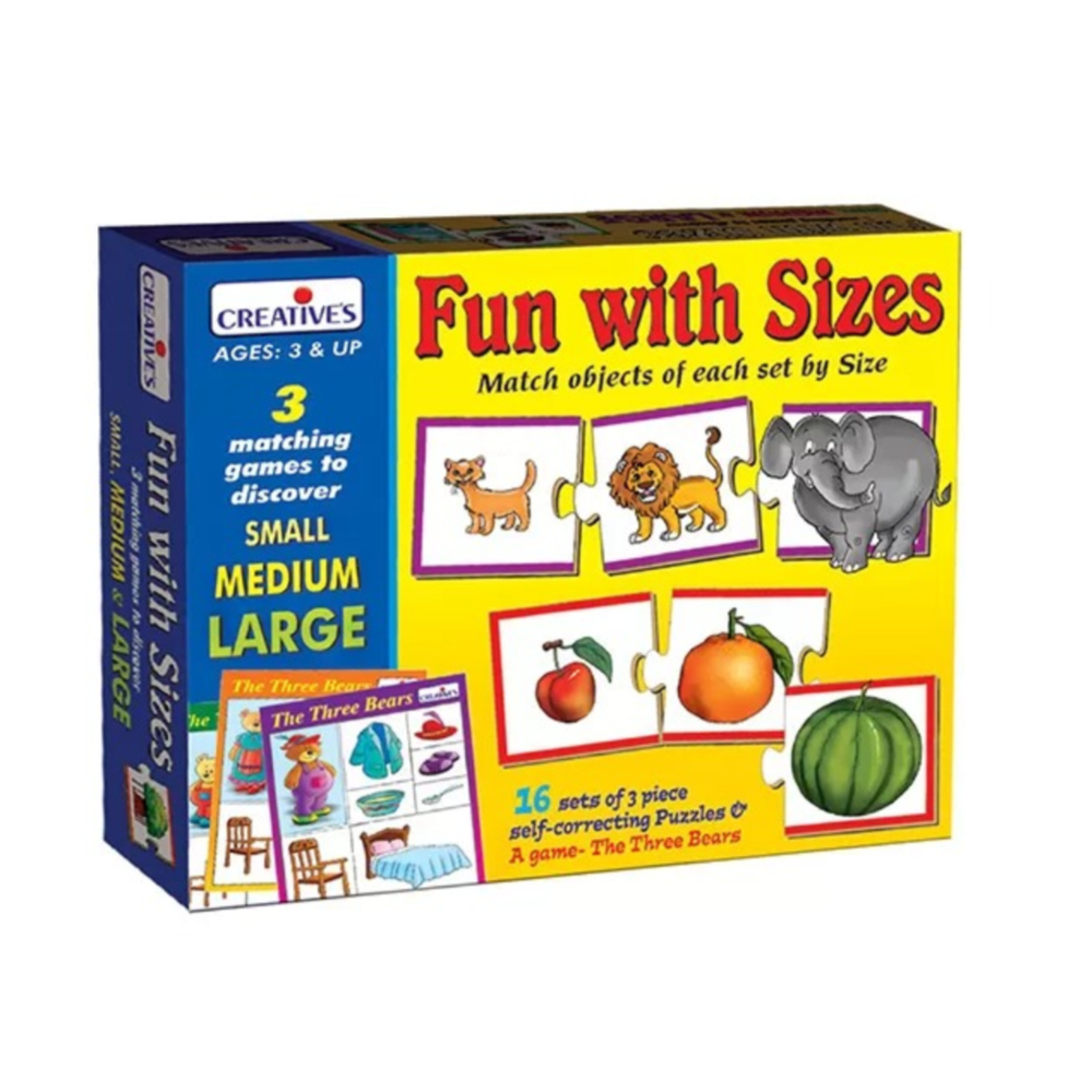 Creative Fun with Sizes 0616/1 – An Interactive and Engaging Educational Tool to Learn About Sizes, Shapes, and Measurement Through Play