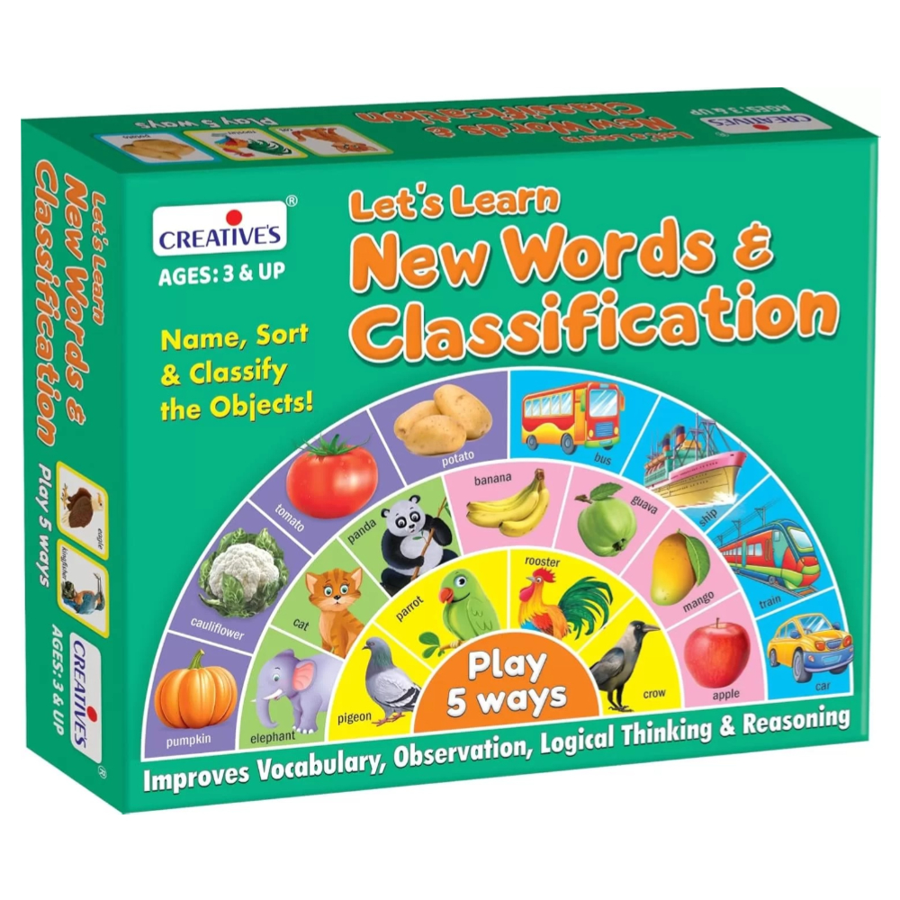 Let's Learn New Words and Classification 12P – A Comprehensive Educational Kit to Expand Vocabulary and Enhance Cognitive Skills Through Word Recognition and Categorization