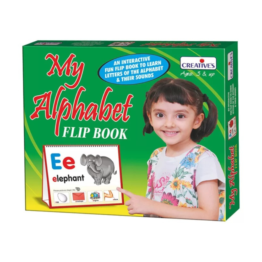 My Alphabet Flip Book (Packed in a Box) / 24P – A Comprehensive and Interactive Learning Resource for Early Alphabet Recognition and Phonics Development