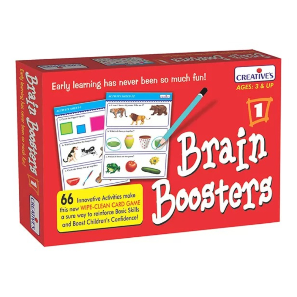 Creative Brain Boosters-12P – An Engaging Cognitive Development Kit to Enhance Critical Thinking, Memory, and Problem-Solving Skills for Young Learners