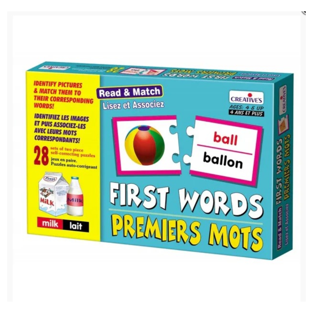 CREATIVE Bilingual Games: Read & Match First Words – A Fun, Interactive Educational Tool for Introducing Early Vocabulary in Two Languages for Children