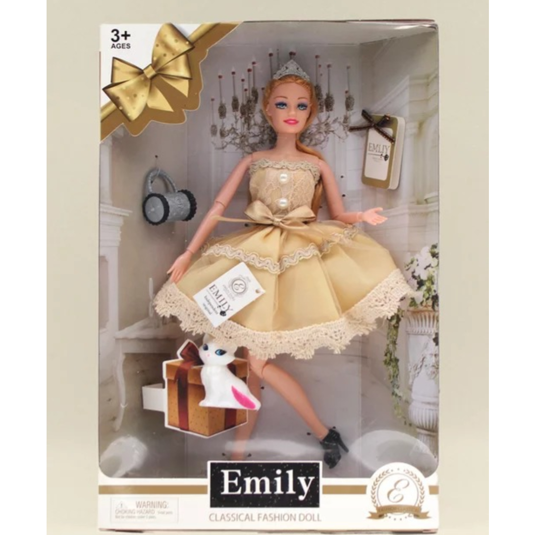 Emily Doll with Gold Dress and Cup QJ067: A Detailed Overview