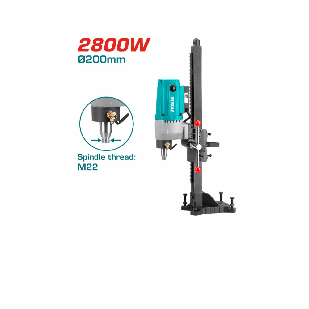 TOTAL Diamond Drilling Machine – High-Performance Core Drill with Precision, Durability, and Powerful Motor for Concrete, Stone, and Masonry Drilling TOTAL Diamond Drilling Machine – High-Performance Core Drill with Precision, Durability, and Powerful Motor for Concrete, Stone, and Masonry Drilling