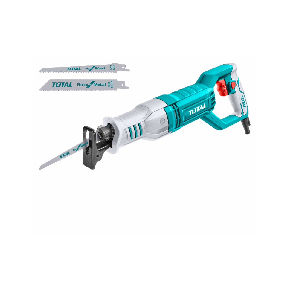 Total TS100806 Reciprocating Saw โ High-Powered 750W Electric Sabre Saw with Adjustable Speed, Free Blades for Wood and Metal Cutting, Ideal for DIY and Professional Use Total TS100806 Reciprocating Saw โ High-Powered 750W Electric Sabre Saw with Adjustable Speed, Free Blades for Wood and Metal Cutting, Ideal for DIY and Professional Use