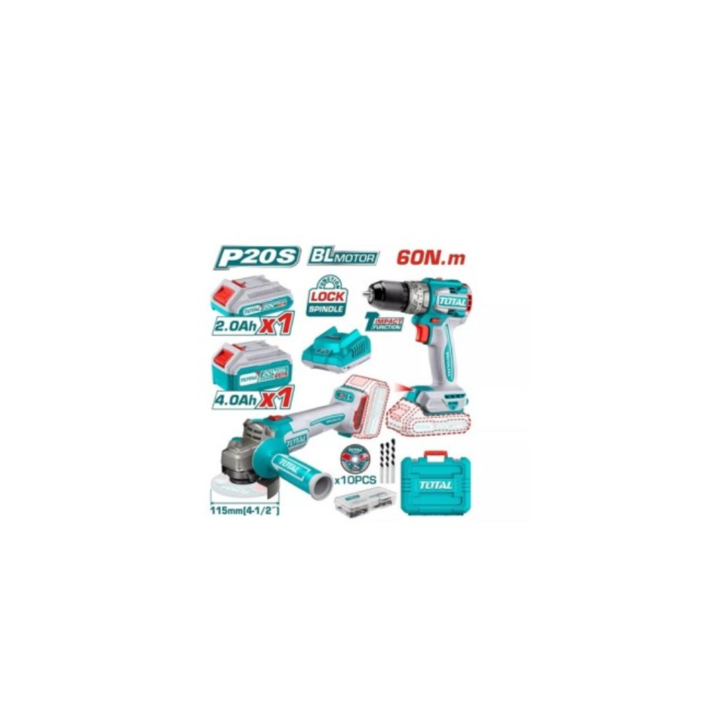 Total TCKLI20273 Cordless 2-Piece Combo Kit – Powerful, Efficient, and Reliable Tools for Your Home and Professional Projects Total TCKLI20273 Cordless 2-Piece Combo Kit – Powerful, Efficient, and Reliable Tools for Your Home and Professional Projects