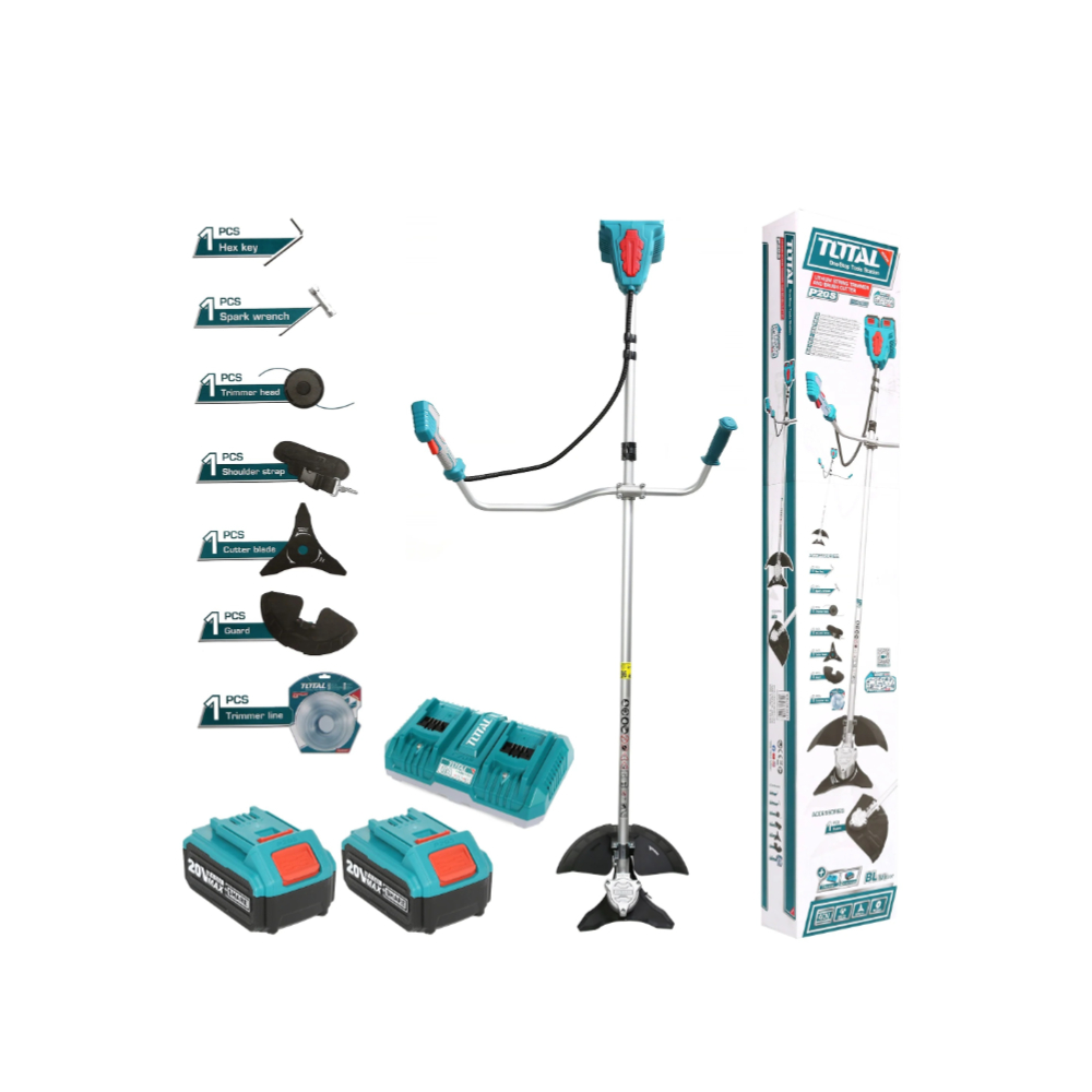 Total TSTLI202521 40V Cordless Brushless Motor Trimmer & Bush Cutter Combo Kit – Efficient Dual-Function Lawn Care Tool Total TSTLI202521 40V Cordless Brushless Motor Trimmer & Bush Cutter Combo Kit – Efficient Dual-Function Lawn Care Tool