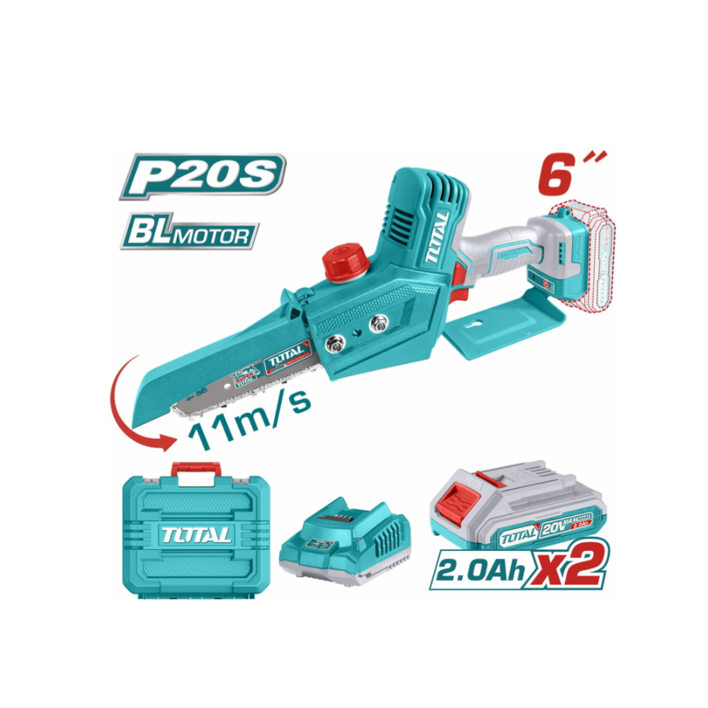 Total Cordless Mini Chain Saw TGSLI20686 – Lightweight, Efficient, and Powerful Chainsaw for Outdoor and DIY Projects Total Cordless Mini Chain Saw TGSLI20686 – Lightweight, Efficient, and Powerful Chainsaw for Outdoor and DIY Projects