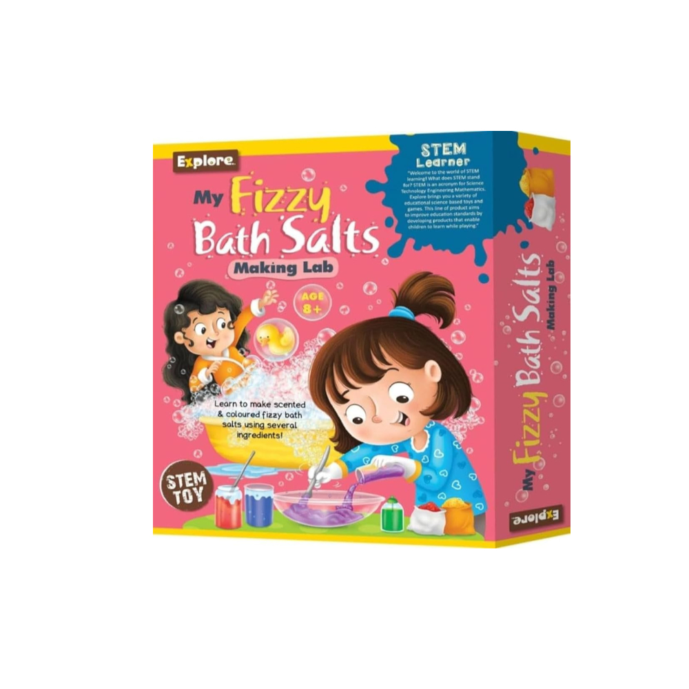 Eksploe My Fizzy Bath Salts Making Lab: A Creative DIY Kit for Crafting Your Own Effervescent Bath Salts with Natural Ingredients for Relaxing and Aromatic Bath Experiences