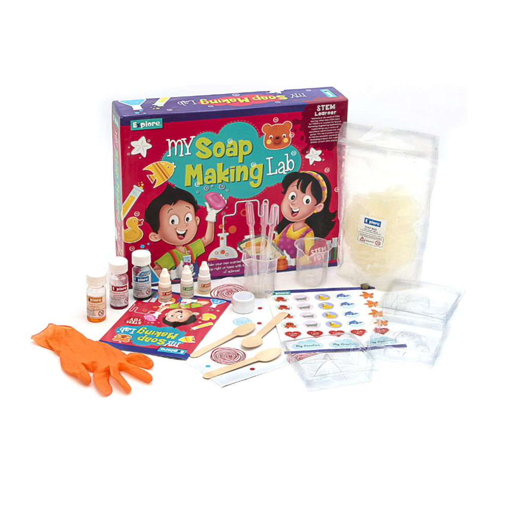 Eksploe My Soap Making Lab: A Creative DIY Kit to Craft Your Own Custom Soaps with Natural Ingredients, Essential Oils, and Fun Colors for a Luxurious, Personalized Bathing Experience