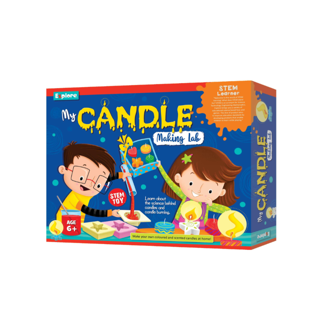 Eksploe My Candle Making Lab: A Creative and Fun DIY Kit to Craft Your Own Custom Candles with Natural Wax, Fragrances, and Beautiful Colors for a Personalized, Relaxing Ambiance
