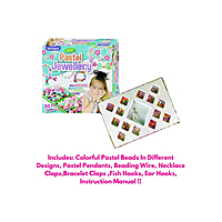 EKSPLOE Pastel Jewellery: Create Your Own Stunning Pastel-Colored Jewelry Pieces – A Fun and Creative DIY Craft Kit for Kids and Teens to Design Personalized Necklaces, Bracelets, Earrings, and More!