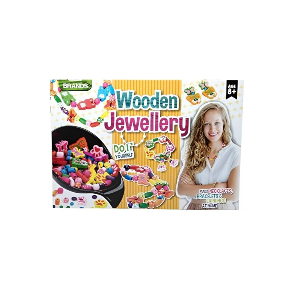 Wooden Jewellery Craft Kit: Create Unique, Eco-Friendly Wooden Jewelry Pieces – DIY Necklaces, Bracelets, Earrings, and More! A Fun, Creative, and Sustainable Jewelry-Making Kit