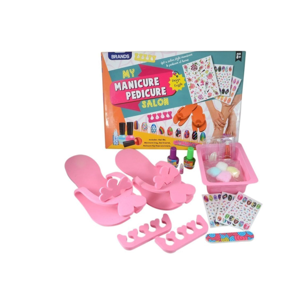 My Manicure Pedicure Salon: Complete DIY Nail Care Kit for At-Home Salon Experience – Professional Manicure and Pedicure Tools, Vibrant Nail Polishes, Nail Art Accessories