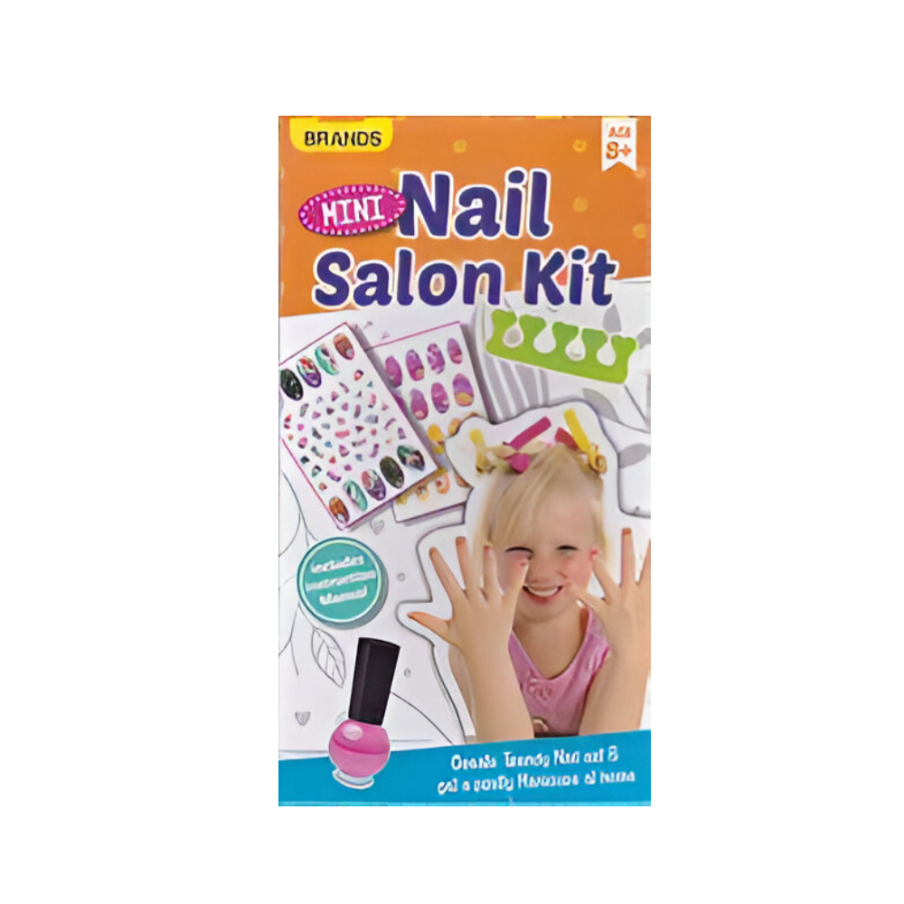BRANDS Mini Nail Salon Kit – Complete Nail Art Set for Girls – Create Stunning Manicures and Pedicures at Home – Includes Nail Polishes, Stickers, Tools, and Accessories