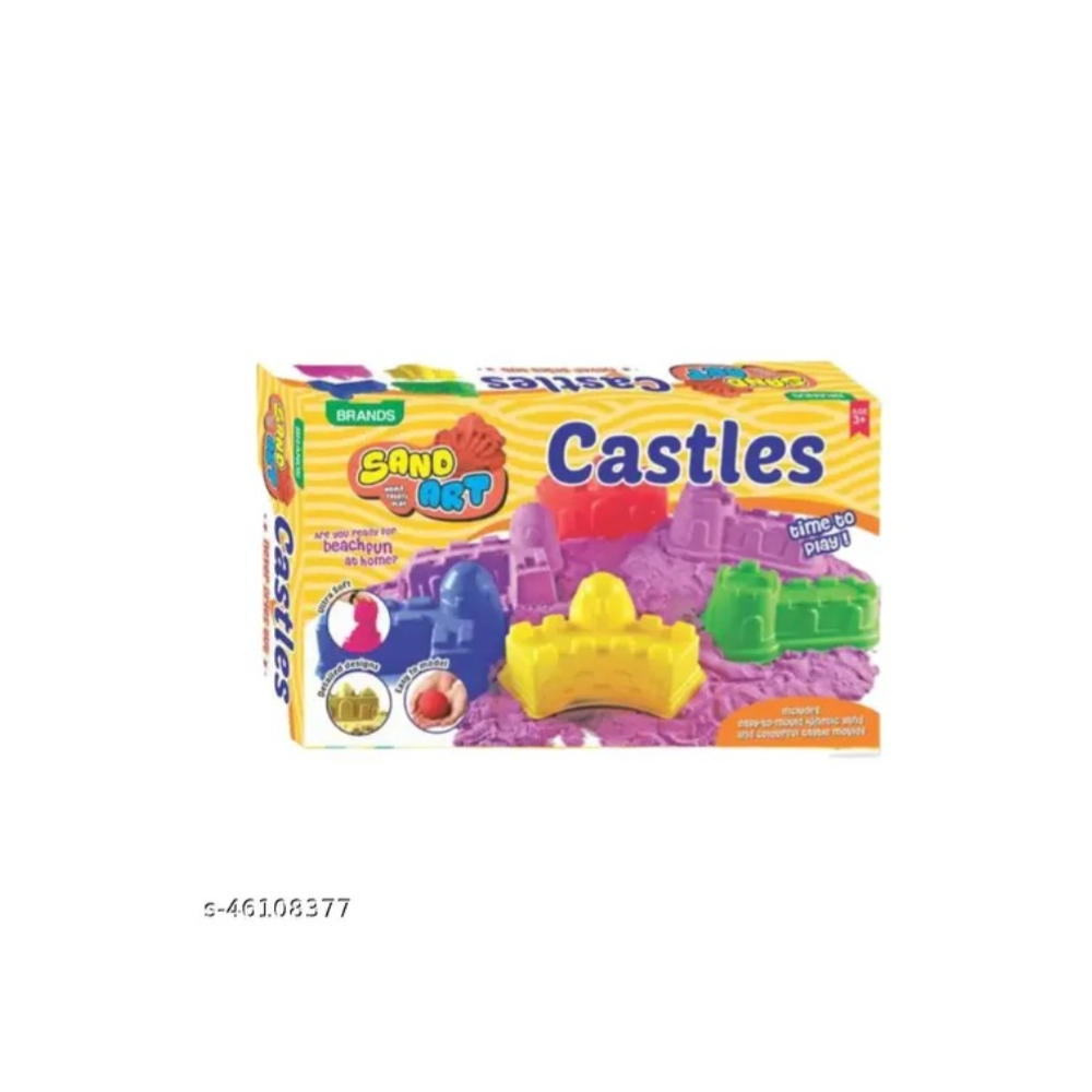 Sand Art Castles (Mould, Create & Play) by Gifting Solution – Fun and Creative Sand Art Kit for Kids – Build Colorful Sandcastles with Molds, Paints, and Sand