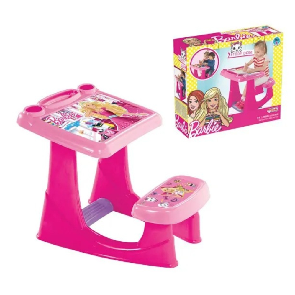Dede Barbie Study Desk 3049 – Ergonomic and Stylish Children's Study Desk and Chair Set Featuring Barbie Theme