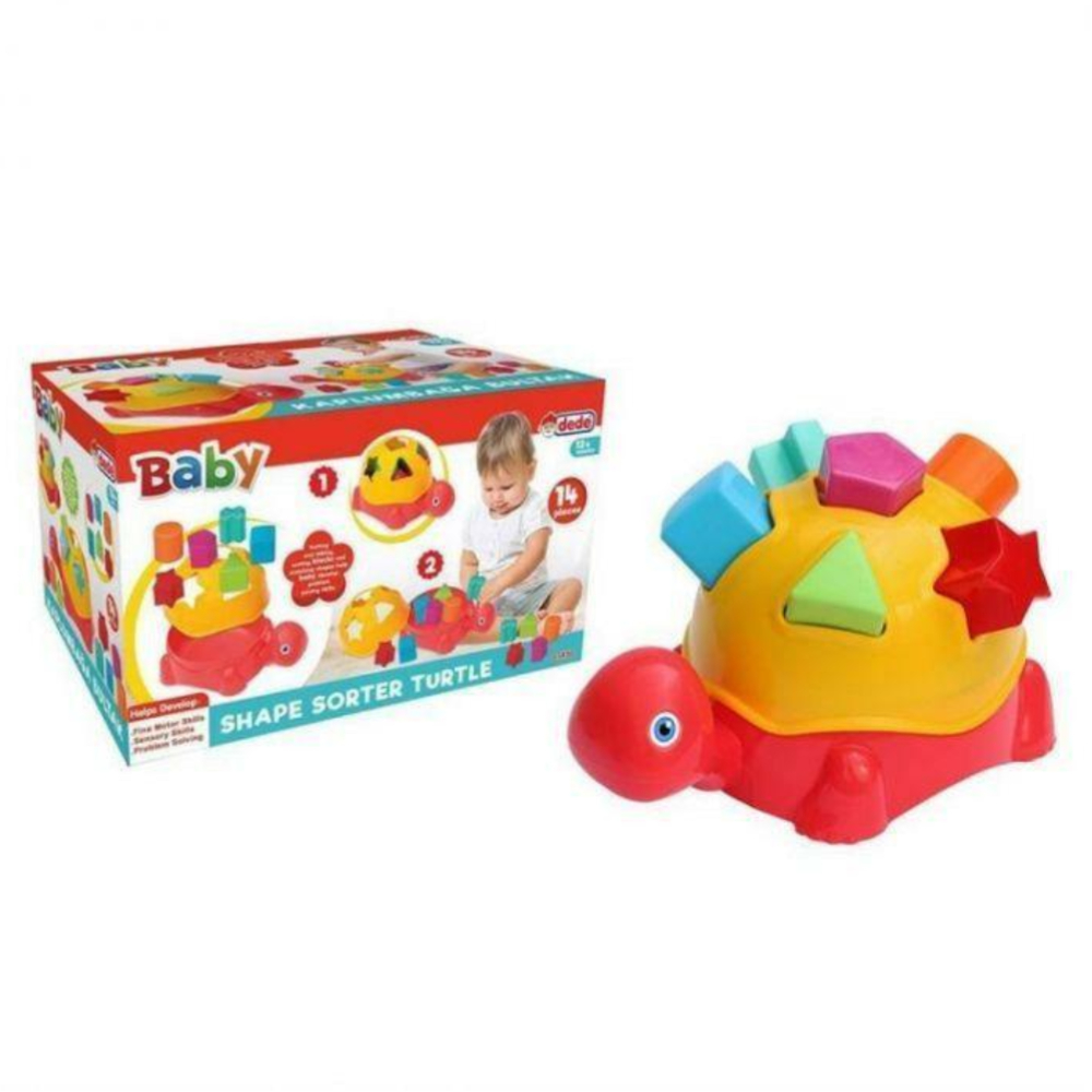 Dede Shape Sorter Turtle 24-Piece Set (Model 3450) – Engaging and Educational Turtle-Themed Shape Sorting Toy for Toddlers Aged 12 Months and Up​