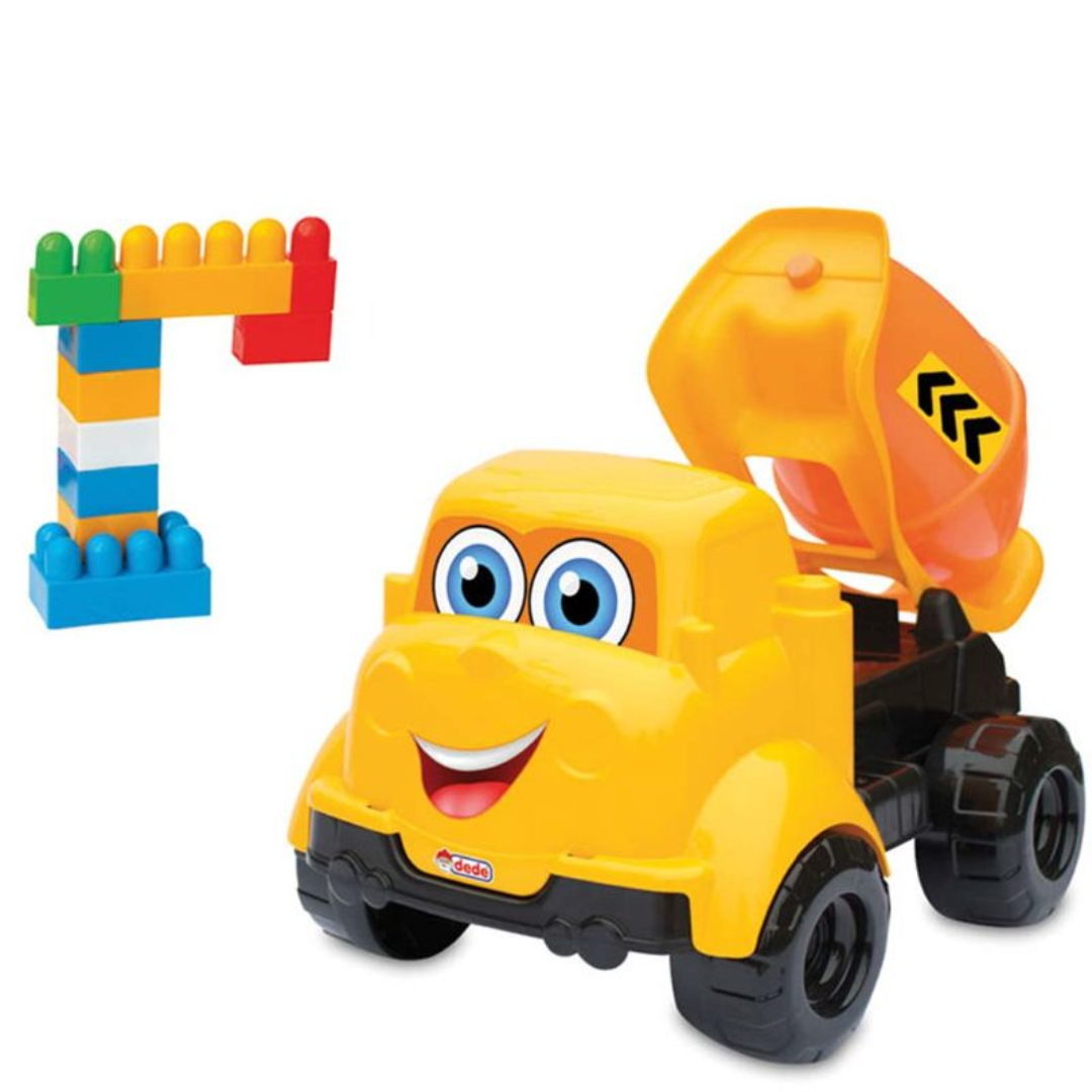 Dede My First Cement Mixer Truck with 30 Building Blocks β Construction Toy Set for Toddlers and Kids Dede My First Cement Mixer Truck with 30 Building Blocks β Construction Toy Set for Toddlers and Kids