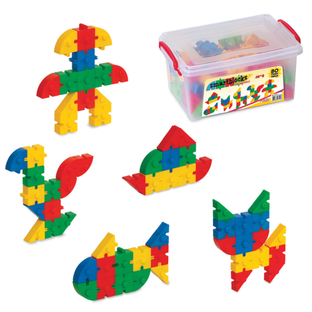 Smart Blocks Small Box 80 Pieces – Educational Building Block Set for Toddlers and Kids Model 3142