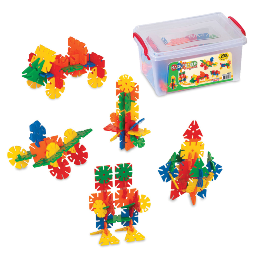 Magic Puzzle Small Box 200 Pieces – Colorful Educational Construction Set for Kids Model 3147