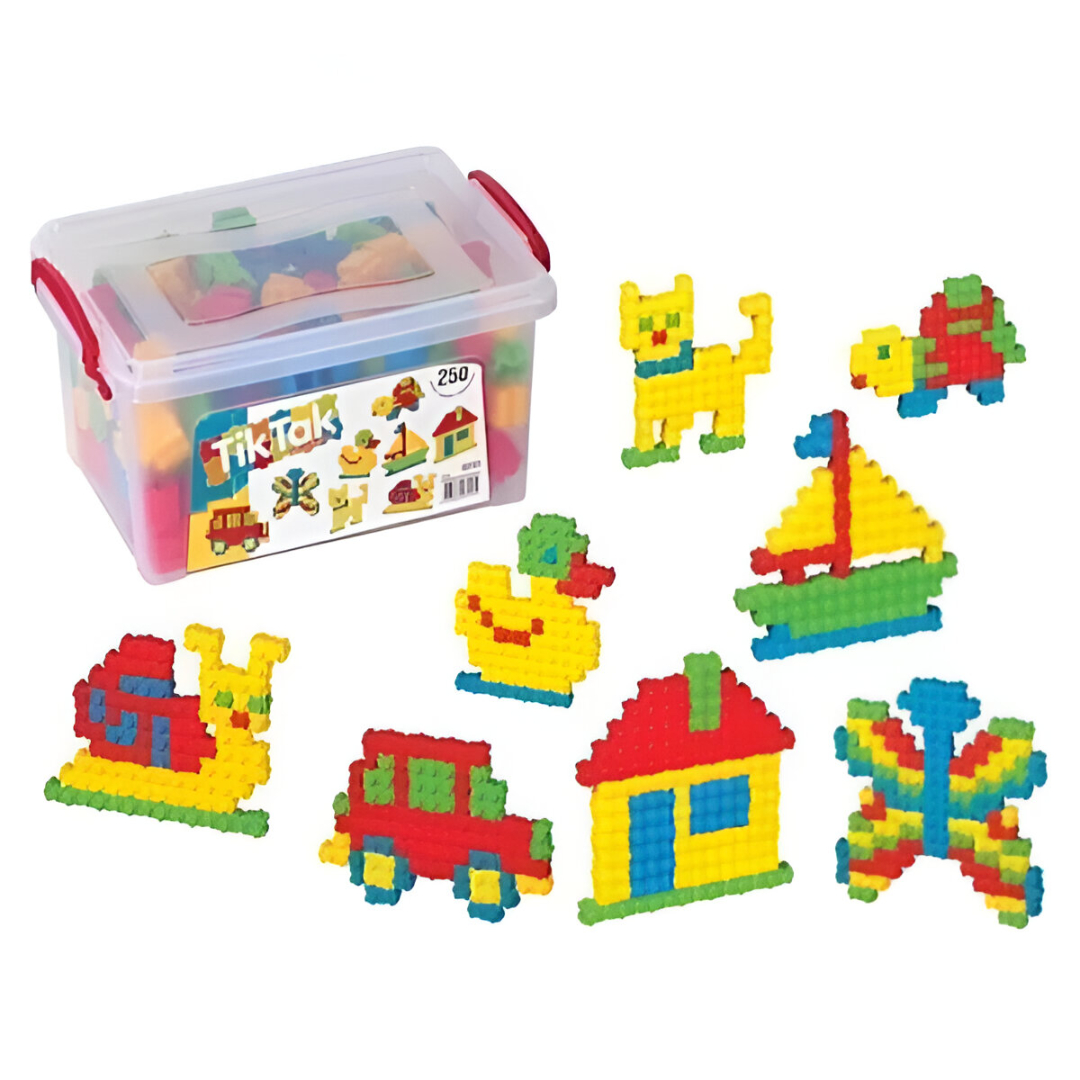 Tiktak Small Box 250 Pieces – Educational Building and Puzzle Toy Set for Kids Model 3153