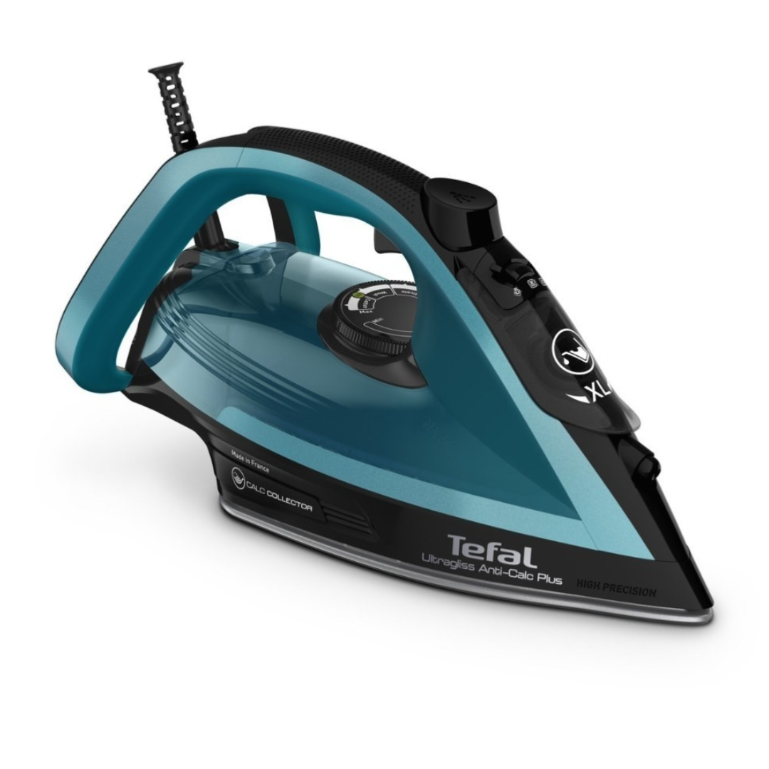 Tefal Ultragliss Plus 2800W Steam Iron FV6830 – Durilium Airglide Soleplate, 260g/min Steam Boost, 50g/min Continuous Steam, Anti-Scale Function, 270ml Water Tank