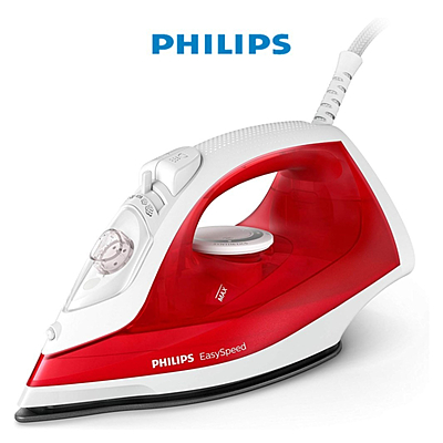 Philips EasySpeed Steam Iron GC1742 – 2000W Power with Steam Boost up to 90g, Non-Stick Soleplate, 4 Steam Settings, Anti-Scale Calc Clean Function