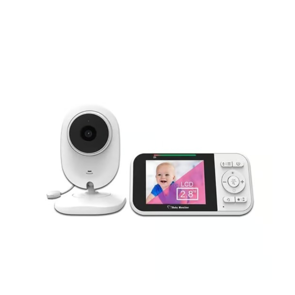 Baby Monitor with Temperature Detection, 2-Way Voice, and 2.8-inch LCD Display - Model 218: Advanced Baby Security Video Camera for Real-Time Monitoring, Clear Audio