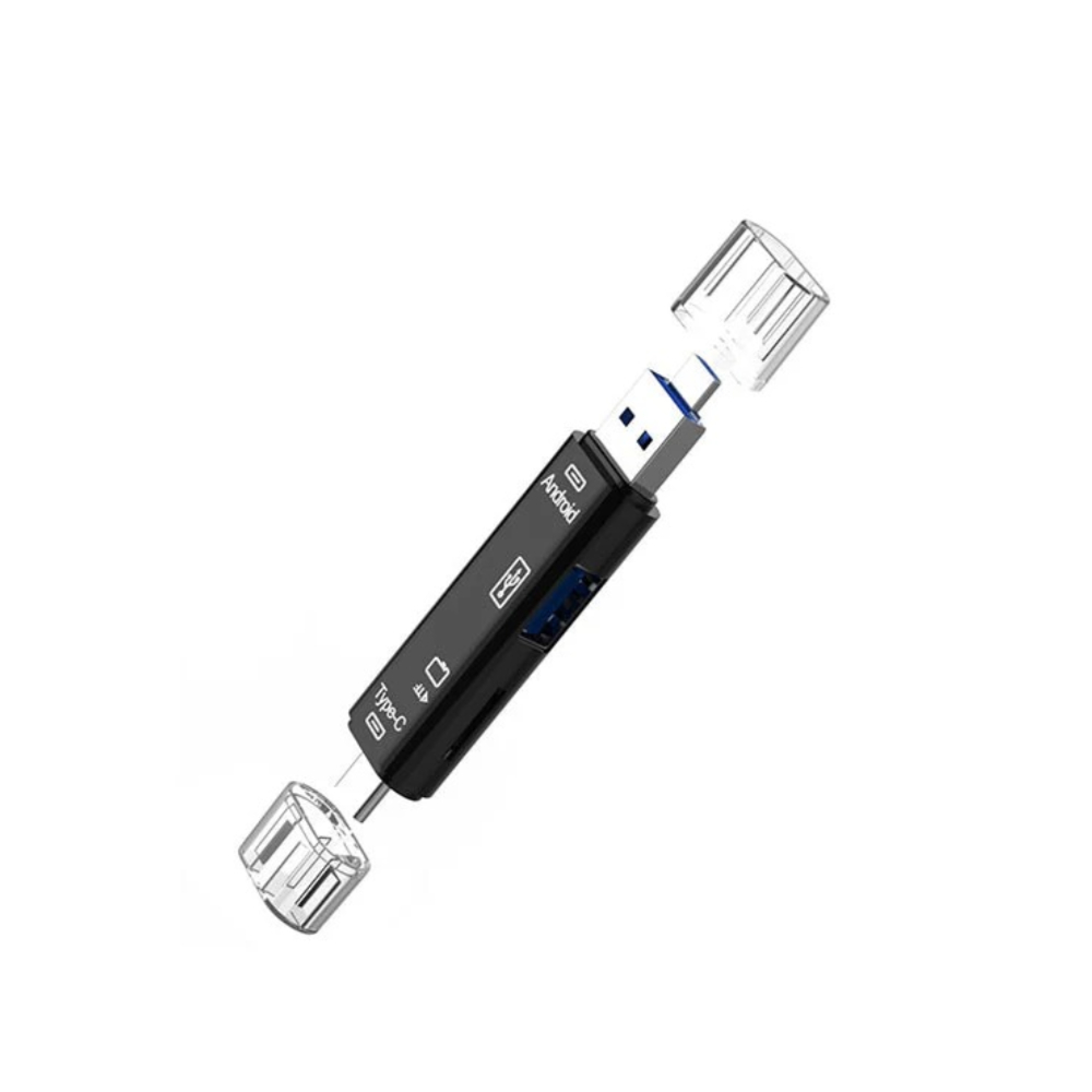 Hay-Tech Card Reader Type-C/ USB/ Micro-USB CR3-D188: Multi-Function 3-in-1 Card Reader for USB, Type-C, and Micro-USB Devices with High-Speed Data Transfer and Broad Compatibility