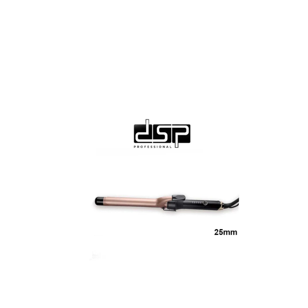 DSP Hair Curler 20108A 25mm: Professional 25mm Curling Iron for Smooth, Bouncy Curls and Waves with Adjustable Temperature, Ceramic Coating, Fast Heat-Up, and Safe Design for All Hair Types