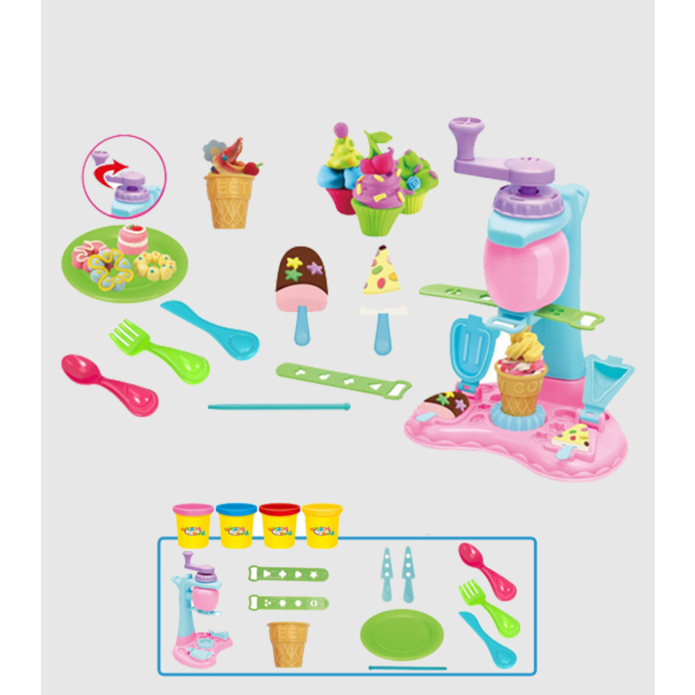 LOL Surprise! Ice Cream & Dessert Maker Play Dough Set for Kids โ Pretend Play DIY Sweet Treats Station with Molds, Play Utensils, Plates, Cones, and 4 Dough Tubs LOL Surprise! Ice Cream & Dessert Maker Play Dough Set for Kids โ Pretend Play DIY Sweet Treats Station with Molds, Play Utensils, Plates, Cones, and 4 Dough Tubs