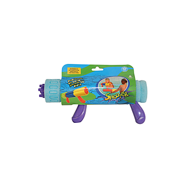 Colorful Round Foam Water Gun for Kids – 32x13x7cm – Lightweight, Easy-to-Use Soaker Blaster for Pool, Backyard & Beach Water Fun – Summer Toy for Ages 3 and Up