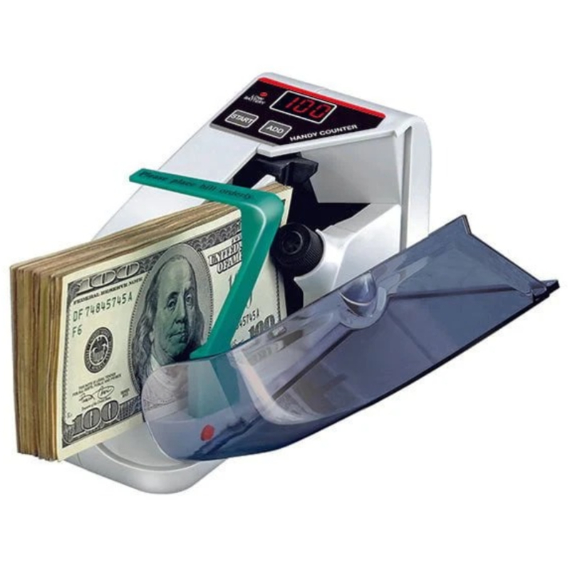 Conqueror M159 Handheld Portable Money Counter – Compact Currency Bill Counter with LED Display – Counts Number of Bills (Not Value) – Dual Power Supply (Battery or AC/DC) Conqueror M159 Handheld Portable Money Counter – Compact Currency Bill Counter with LED Display – Counts Number of Bills (Not Value) – Dual Power Supply (Battery or AC/DC)