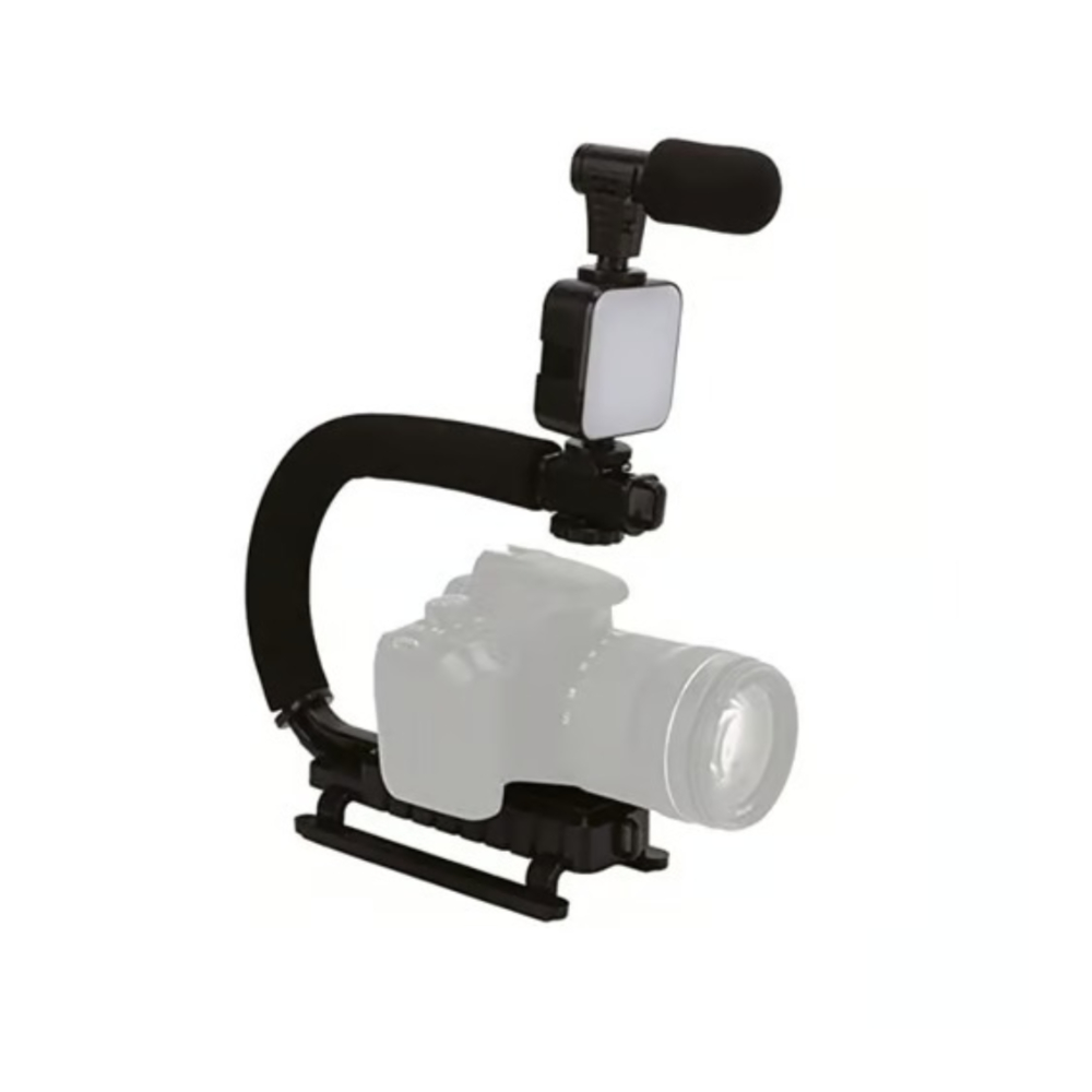 Conqueror Professional Bluetooth Vlogging Microphone Kit with Anti-Shake U/C Bracket, Universal Holder, 36-LED Fill Light, and Remote Control – Ideal for Personal Video Recording Conqueror Professional Bluetooth Vlogging Microphone Kit with Anti-Shake U/C Bracket, Universal Holder, 36-LED Fill Light, and Remote Control – Ideal for Personal Video Recording