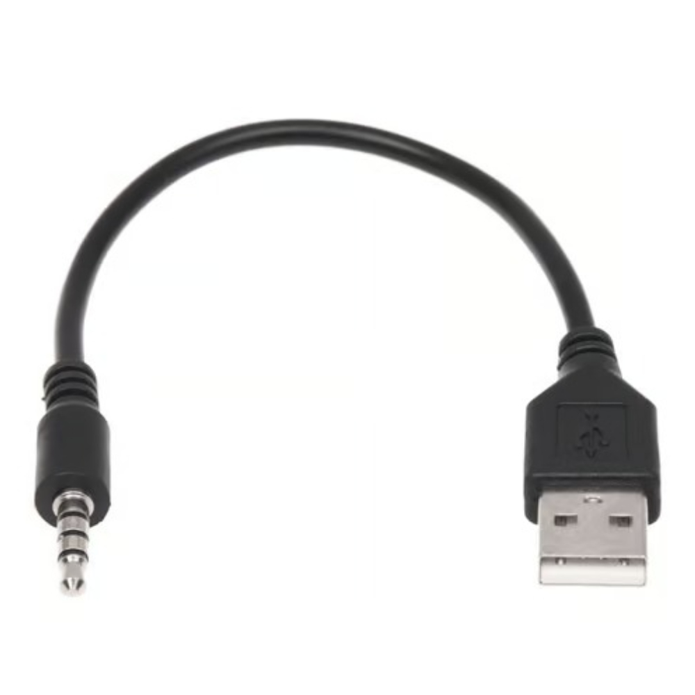 Conqueror USB 2.0 to 3.5mm Audio Output Cable – C127 | Male to Male Auxiliary Sound Adapter | 15cm Short Audio Cable for Music, Speakers, Car AUX, and PCs | Compact Design