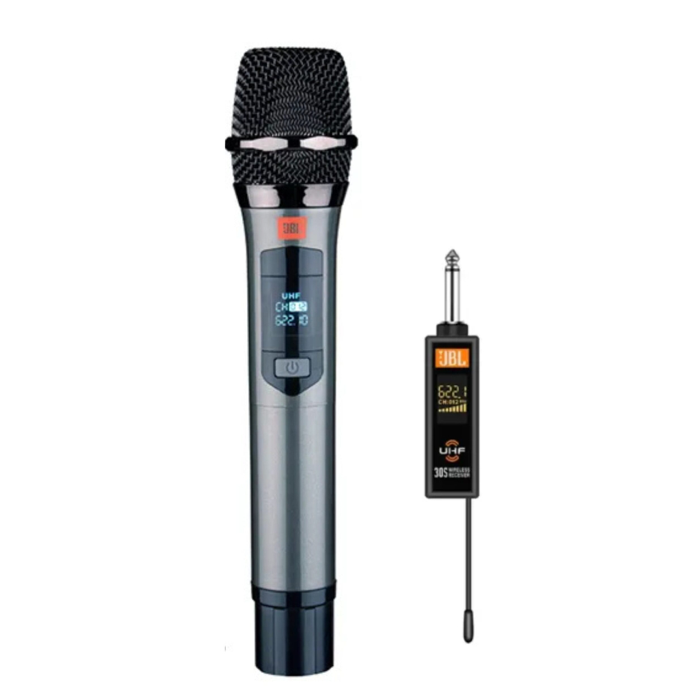 JBL 30S Professional UHF Wireless Microphone System – Dual Handheld Mics with Long-Range High-Sensitivity Receiver, Micro-USB Charging, 6.35mm Audio Output – Ideal for Karaoke, Events, Performances JBL 30S Professional UHF Wireless Microphone System – Dual Handheld Mics with Long-Range High-Sensitivity Receiver, Micro-USB Charging, 6.35mm Audio Output – Ideal for Karaoke, Events, Performances